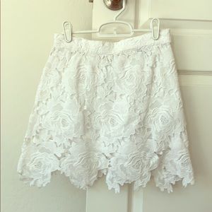 Lace White Skirt
